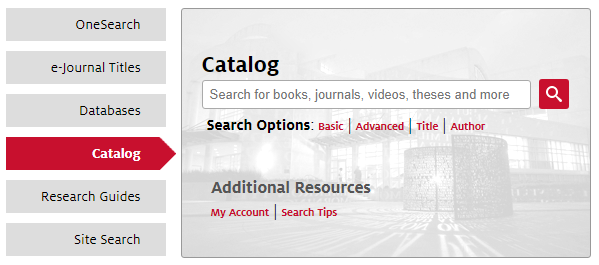 Vertical Tabbed Search