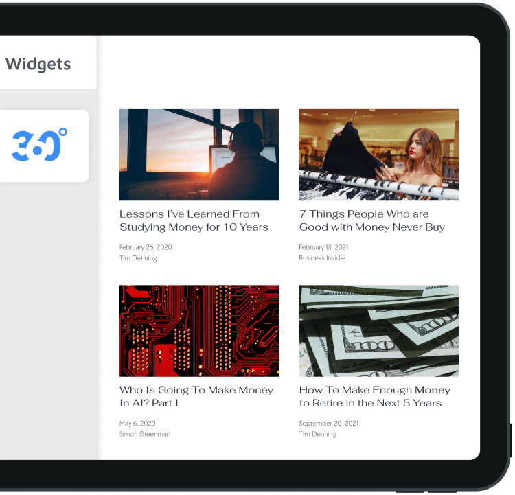 Site Search 360 on a tablet